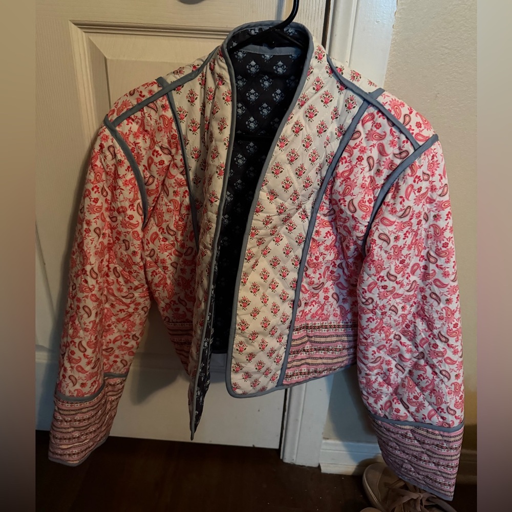 Floral Pink Quilted Women's Jacket